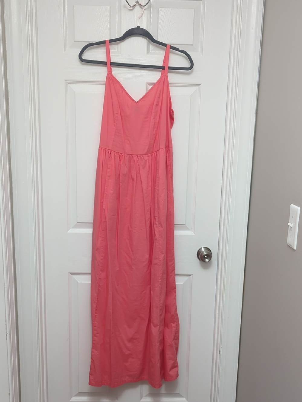 Coral Pink Spaghetti Strap Maxi Dress